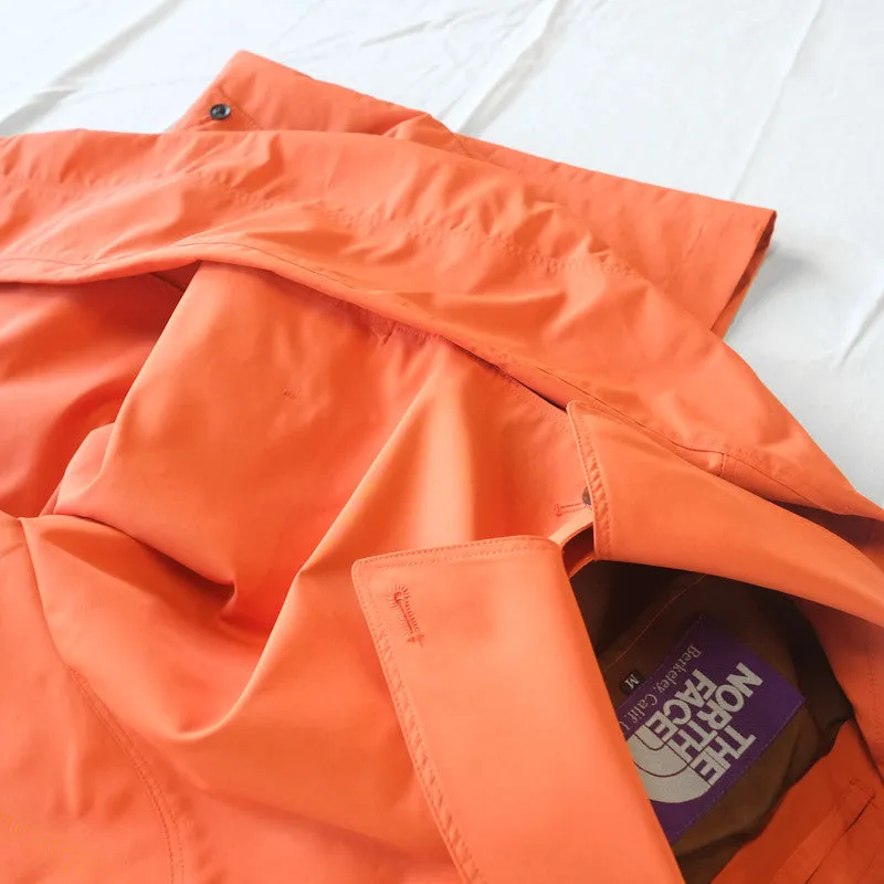 concealed placket rain coat