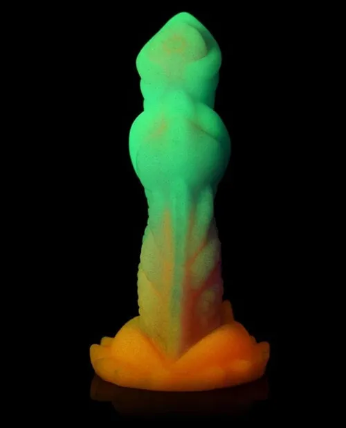 Creature Cocks - Aqua-Cock Glow in the Dark Silicone Dildo - 7.6in