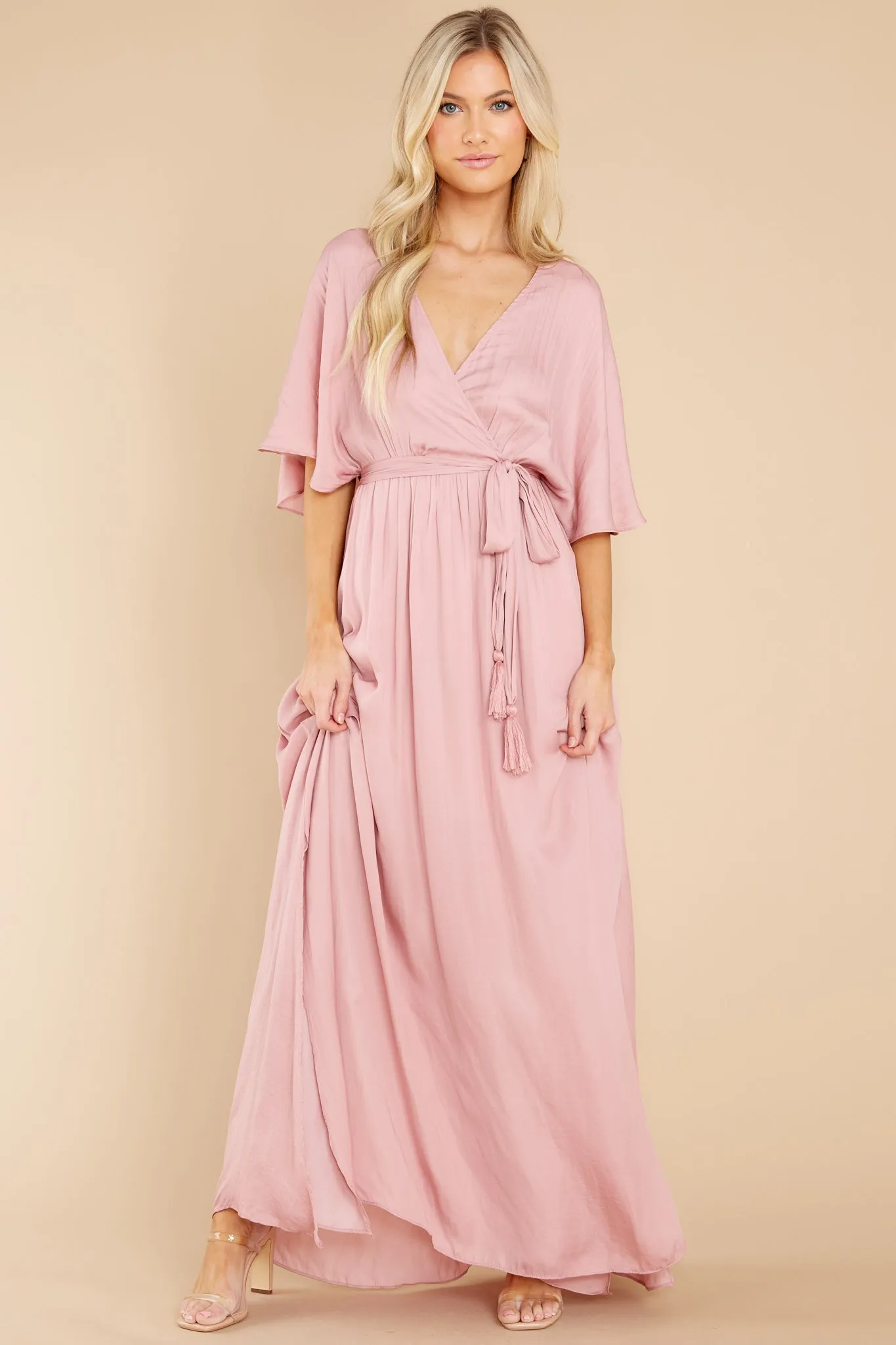 Cross My Heart Dusty Rose Maxi Dress