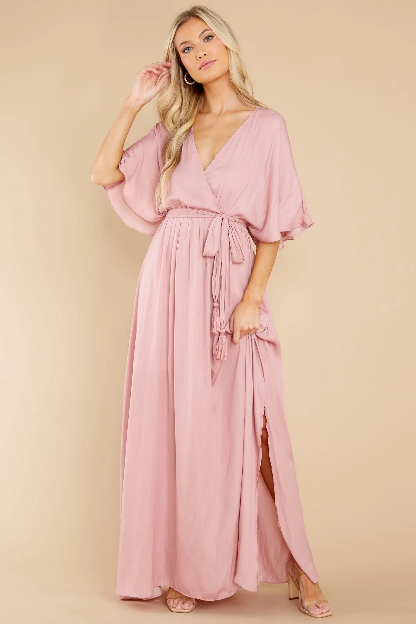 Cross My Heart Dusty Rose Maxi Dress