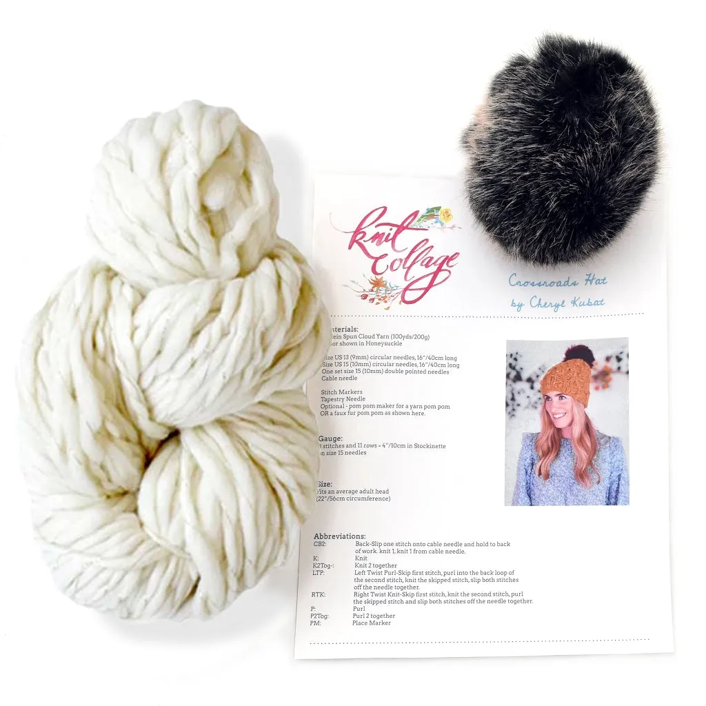 Crossroads Hat Knitting Kit, by Knit Collage