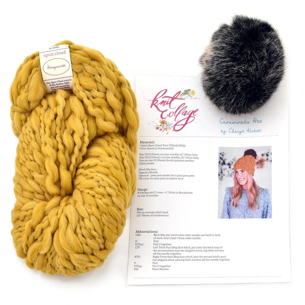 Crossroads Hat Knitting Kit, by Knit Collage