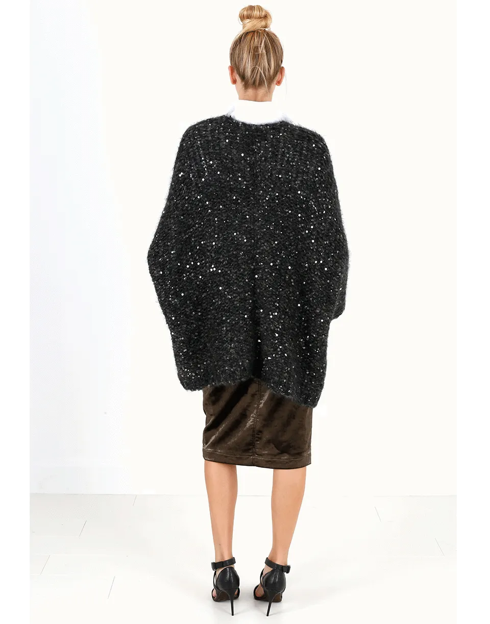 Crushed Velvet Utility Pencil Skirt