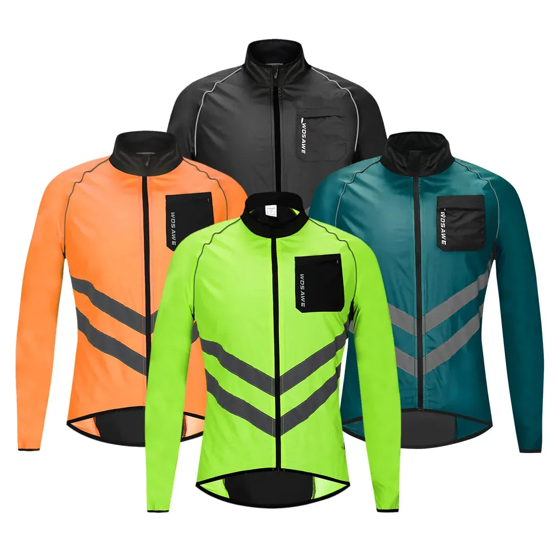 Cycling Rain Jacket High Visibility MultiFunction Jersey Road MTB Bike Bicycle Windproof Quick Dry Rain Coat Windbreaker