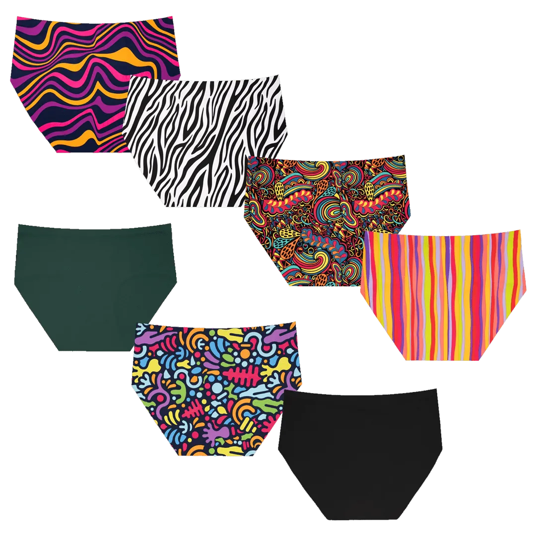 Daily Delight Bundle - Ladies Seamless Full Briefs 7 Pack Bundle