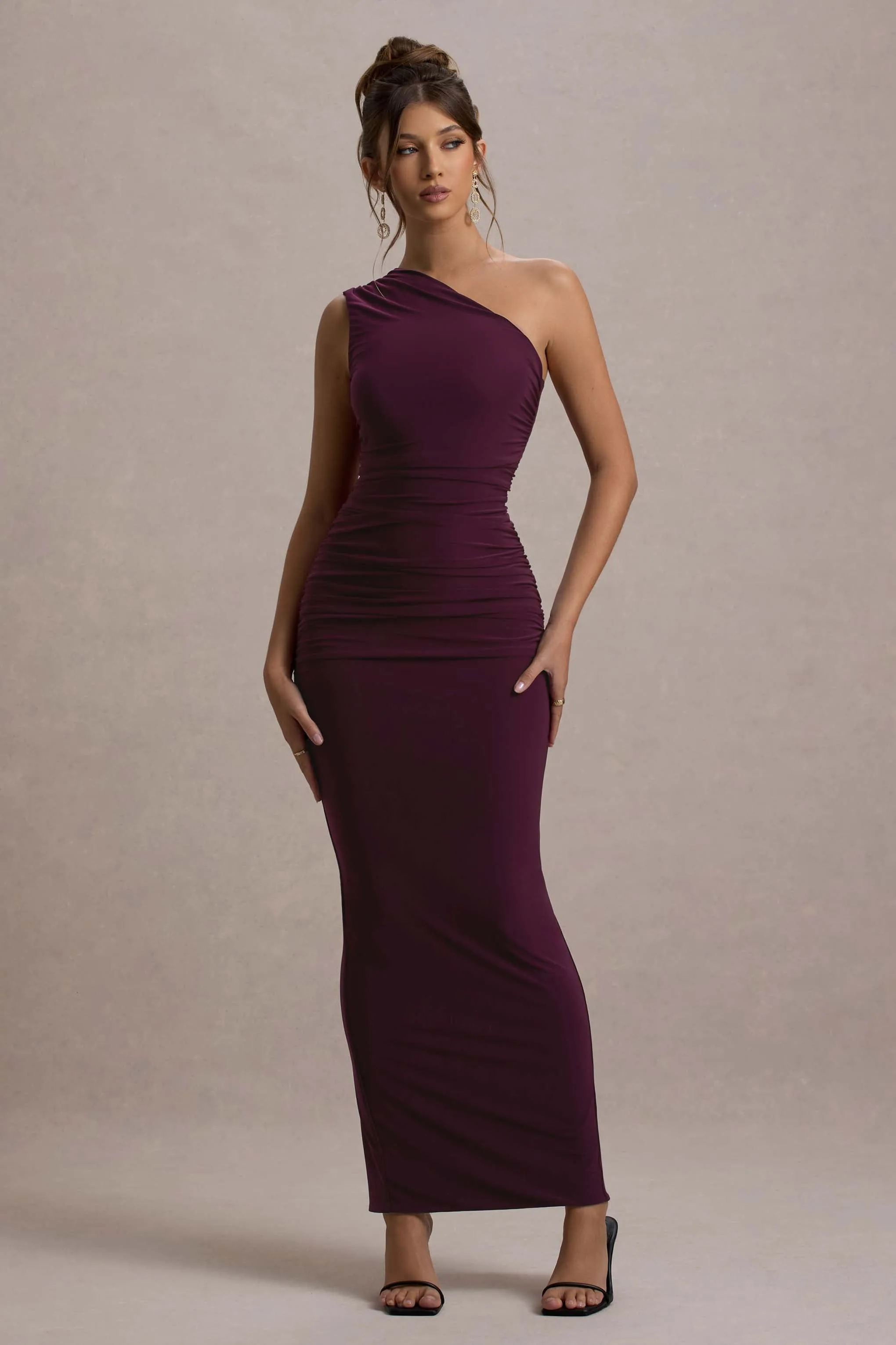 Dalarie | Port One-Shoulder Gathered Maxi Dress