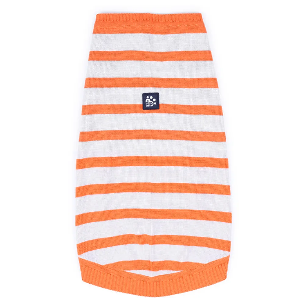 Dear Pet Stripes Pullover for Dogs (Cream & Orange)