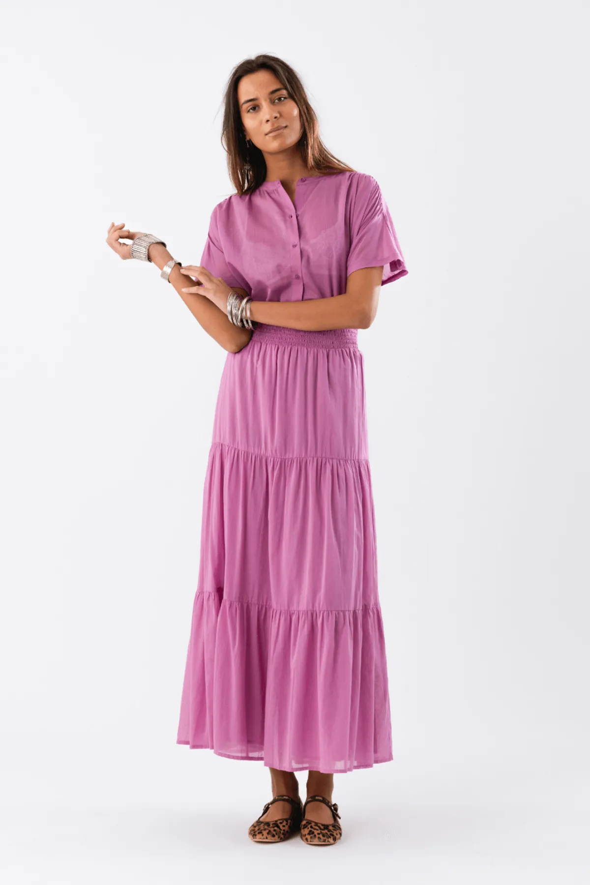 DIAMOND MAXI SKIRT LILAC