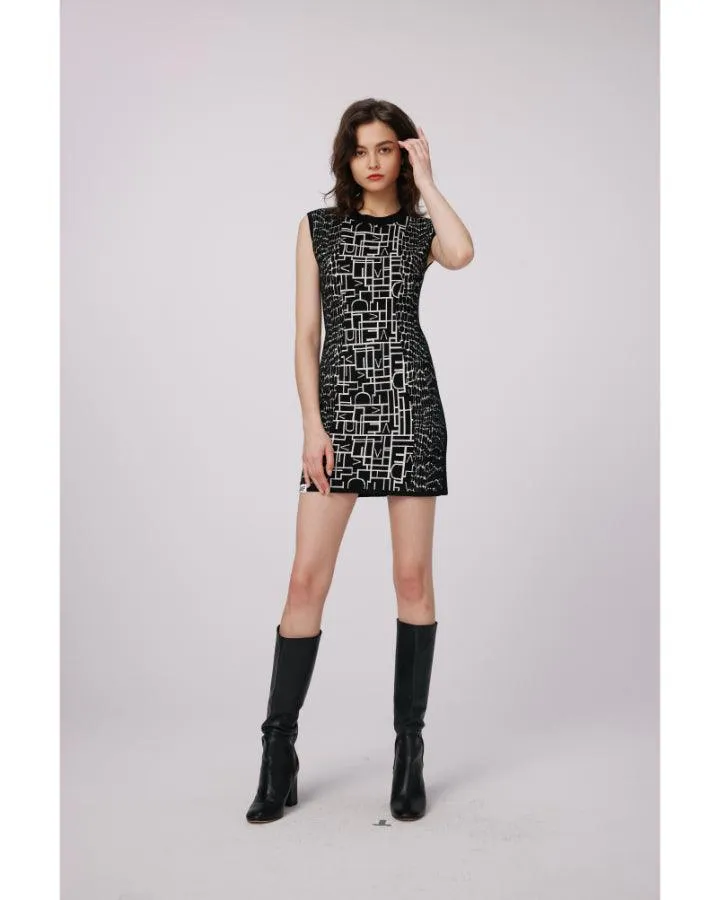 Diane Von Furstenberg Aviva Reversible Logo Mini Dress