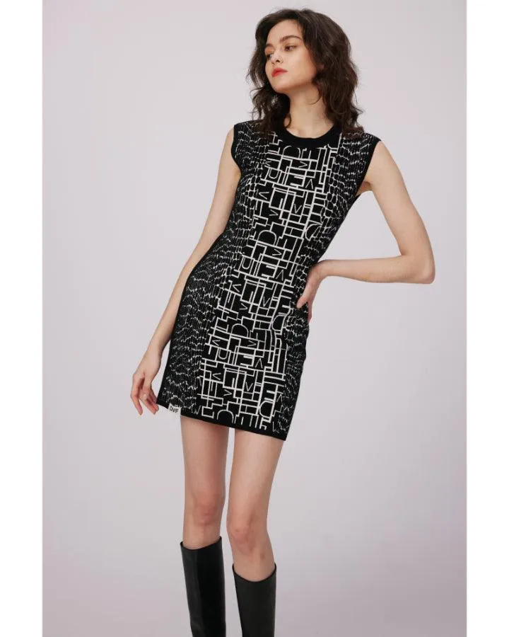 Diane Von Furstenberg Aviva Reversible Logo Mini Dress