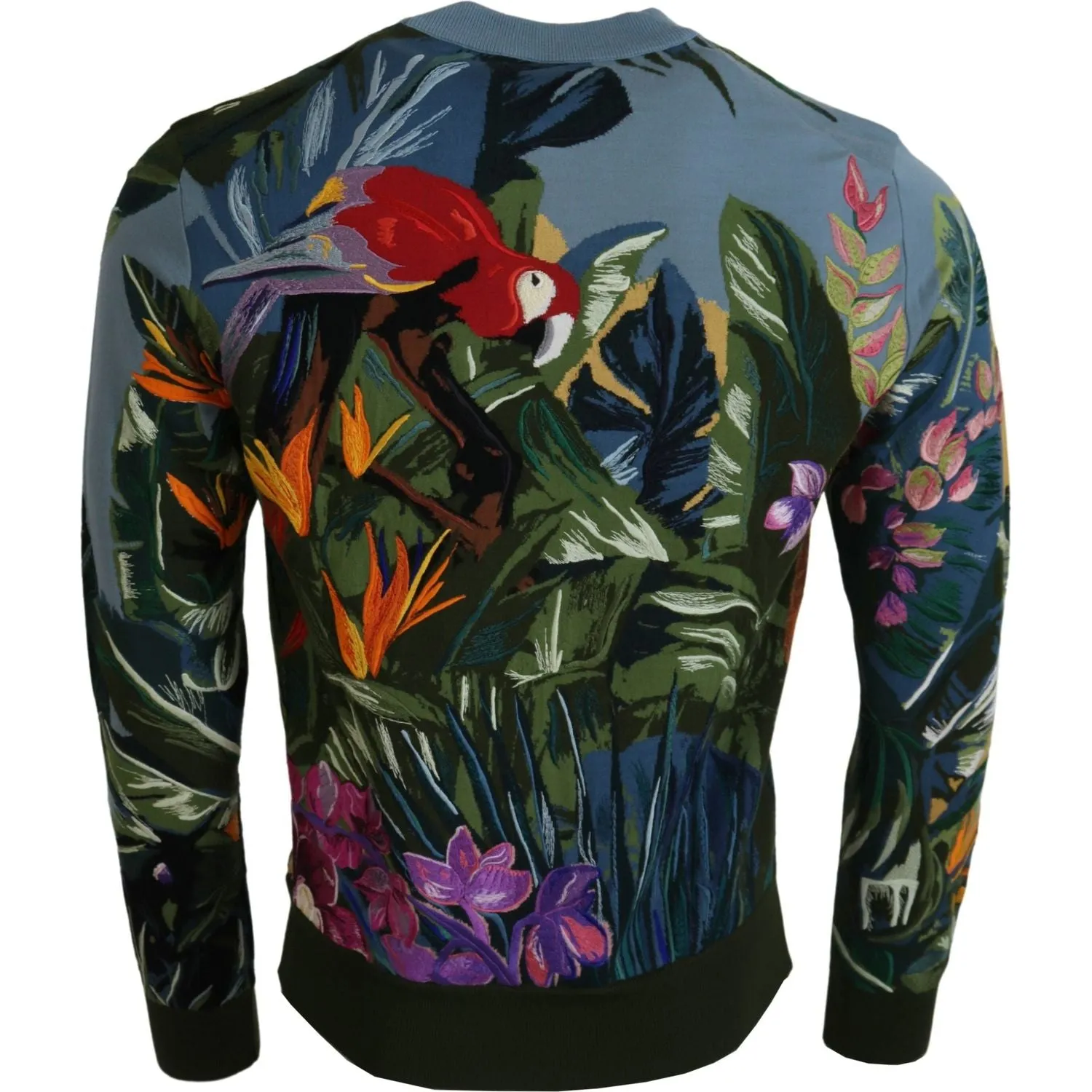 Dolce & Gabbana Jungle Embroidered Wool-Silk Sweater