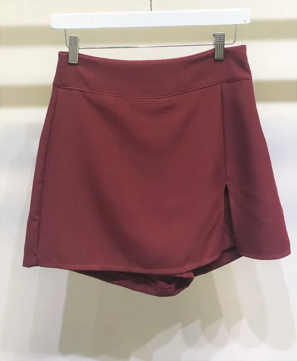 Double Layer Slit Skort