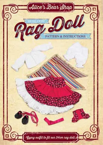 *DOWNLOAD* Rag Doll Outfit - Gypsy - A4 Pattern & Instructions - to fit our 54cm / 21 inch Rag Doll