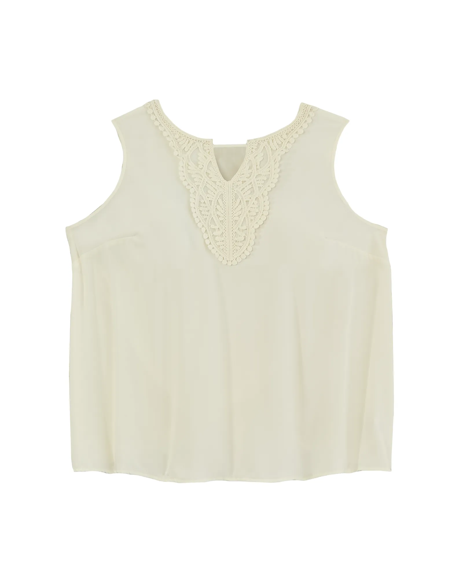 Emilia Embroidered Sleeveless Blouse | Ivory