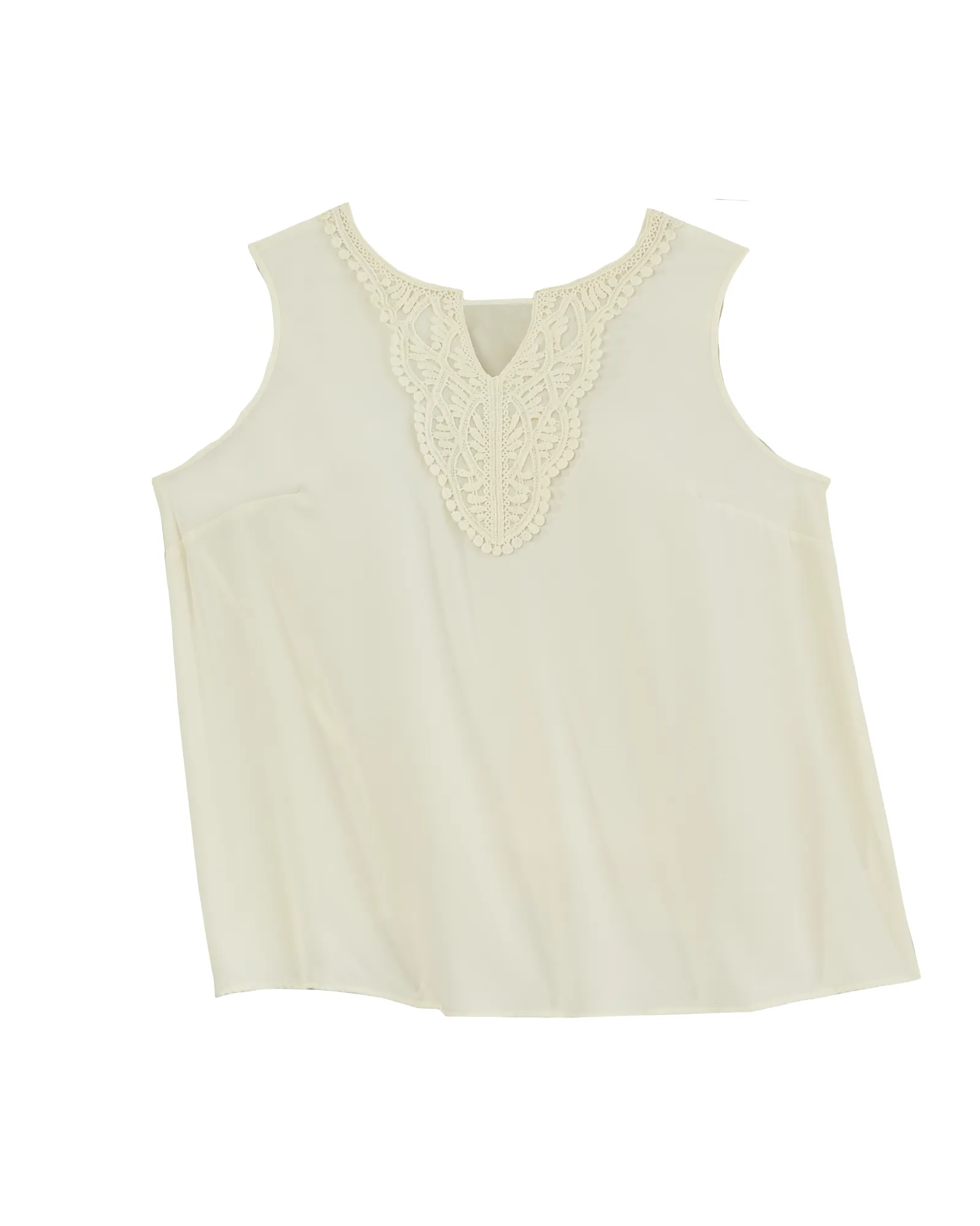 Emilia Embroidered Sleeveless Blouse | Ivory