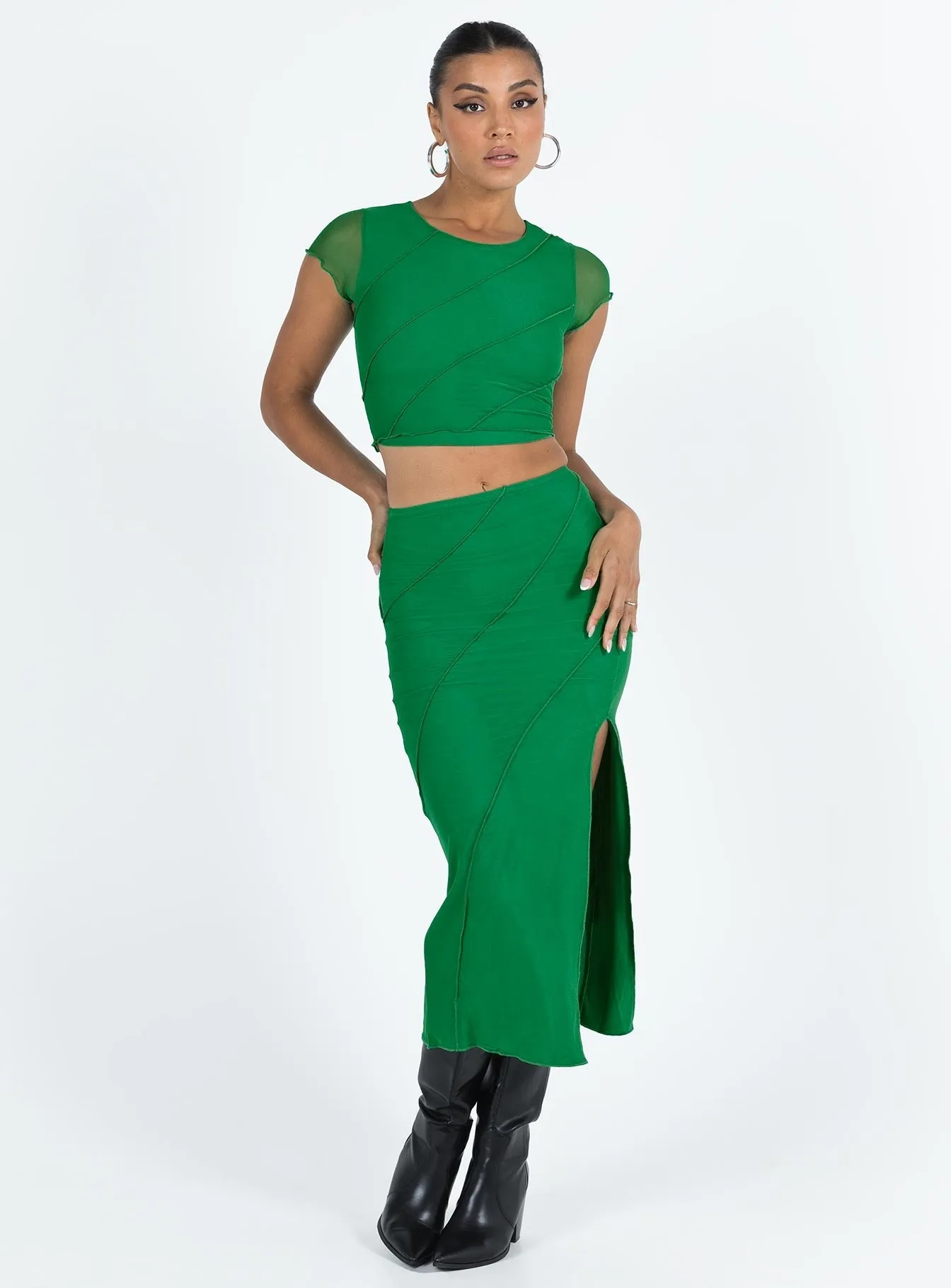 Erika Midi Skirt Green