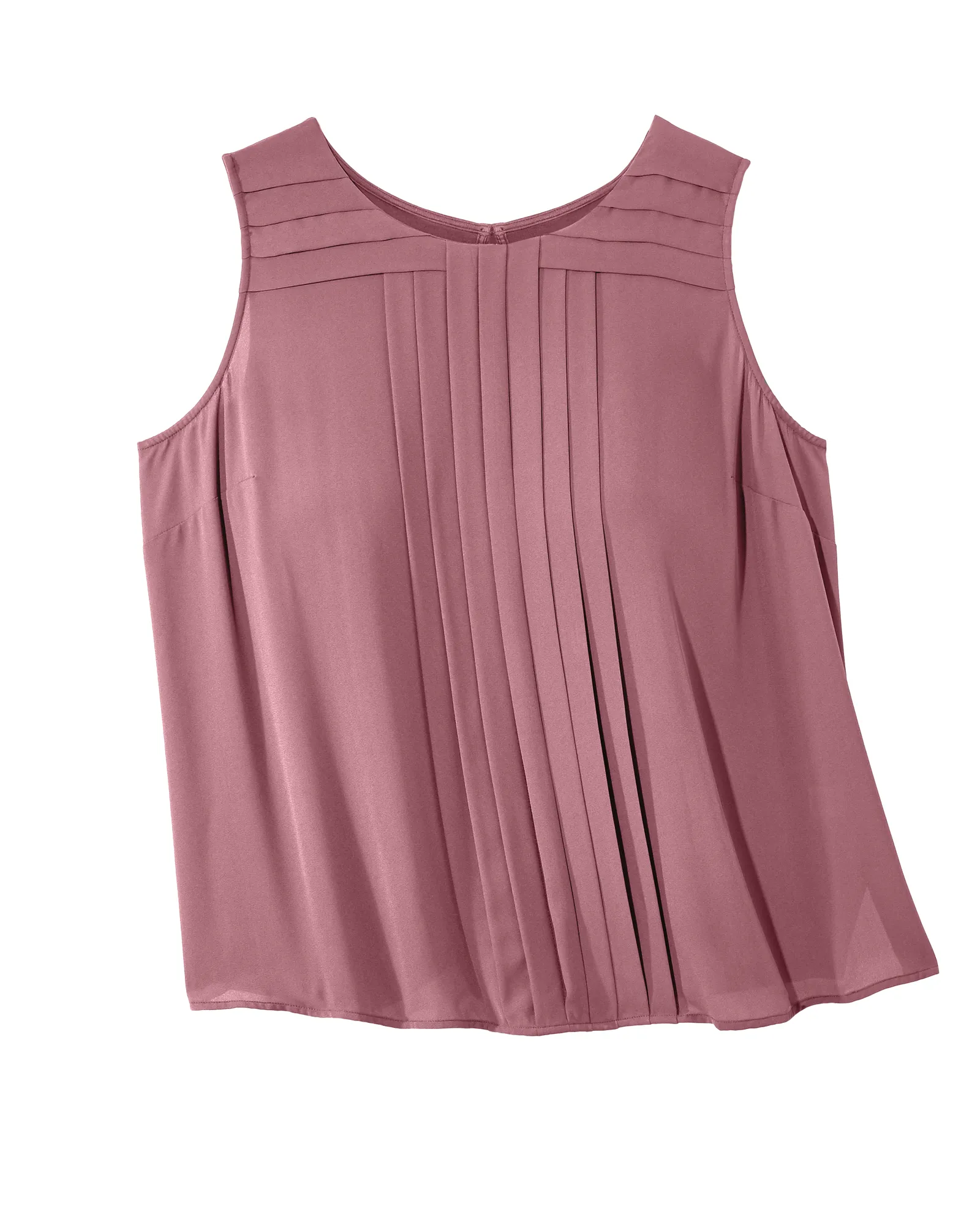 Esmeralda Sleeveless Front Pleat Tank | Pink