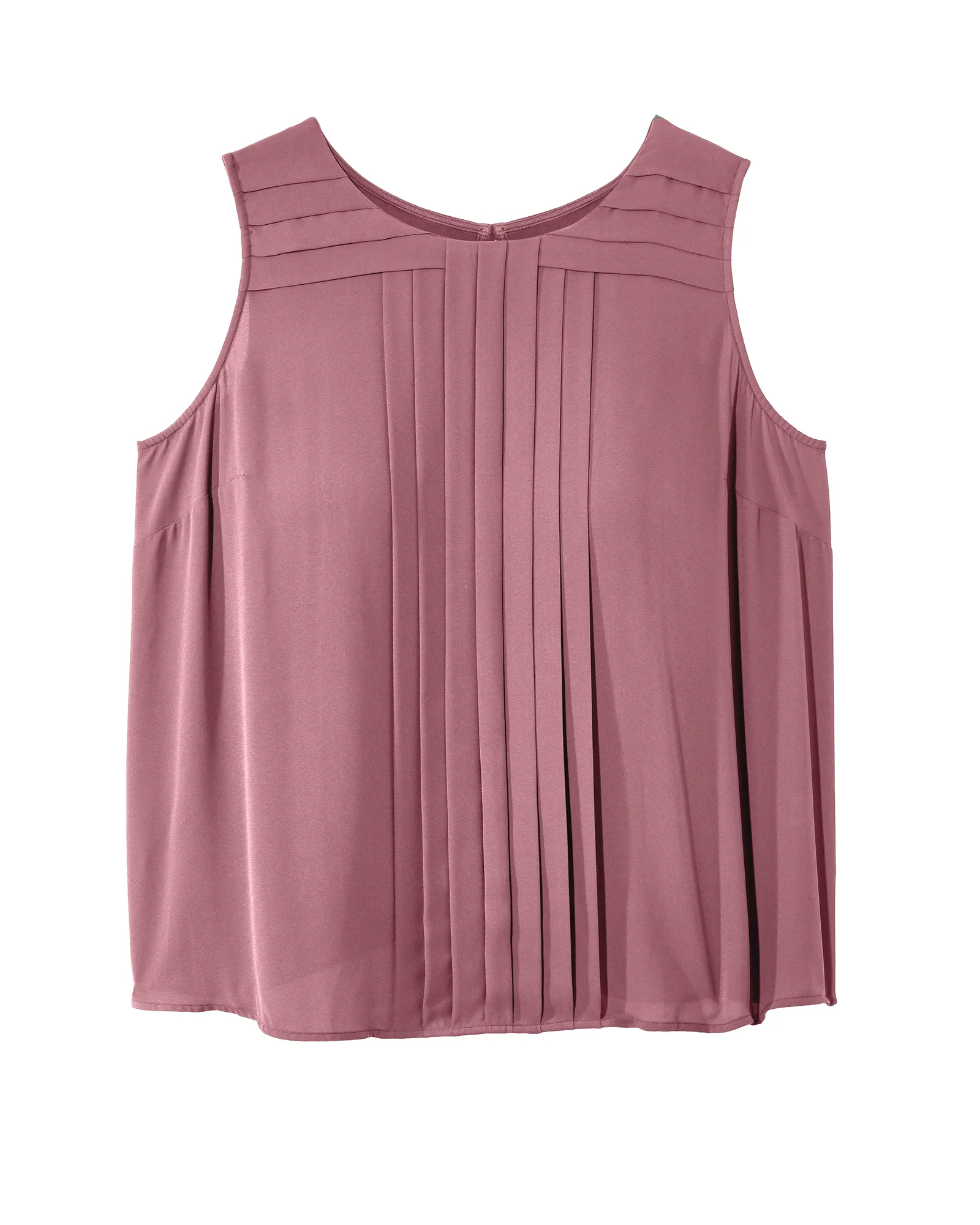 Esmeralda Sleeveless Front Pleat Tank | Pink