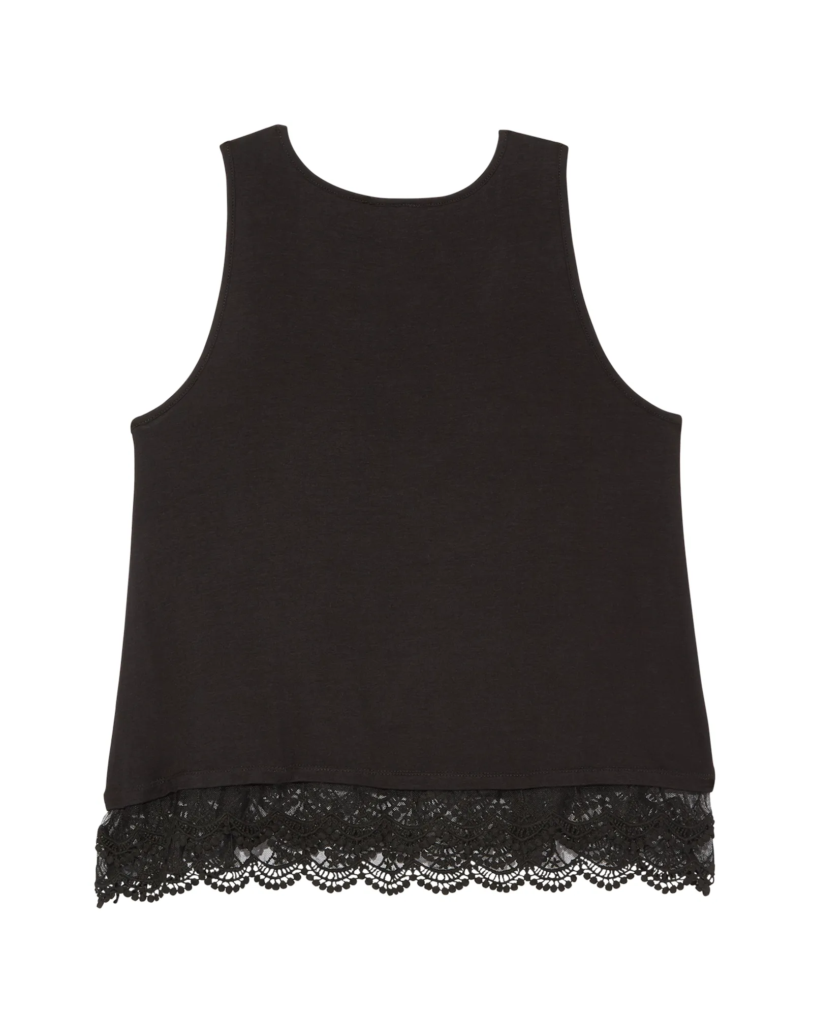 Eva Laced Hem Knit Tank | Black