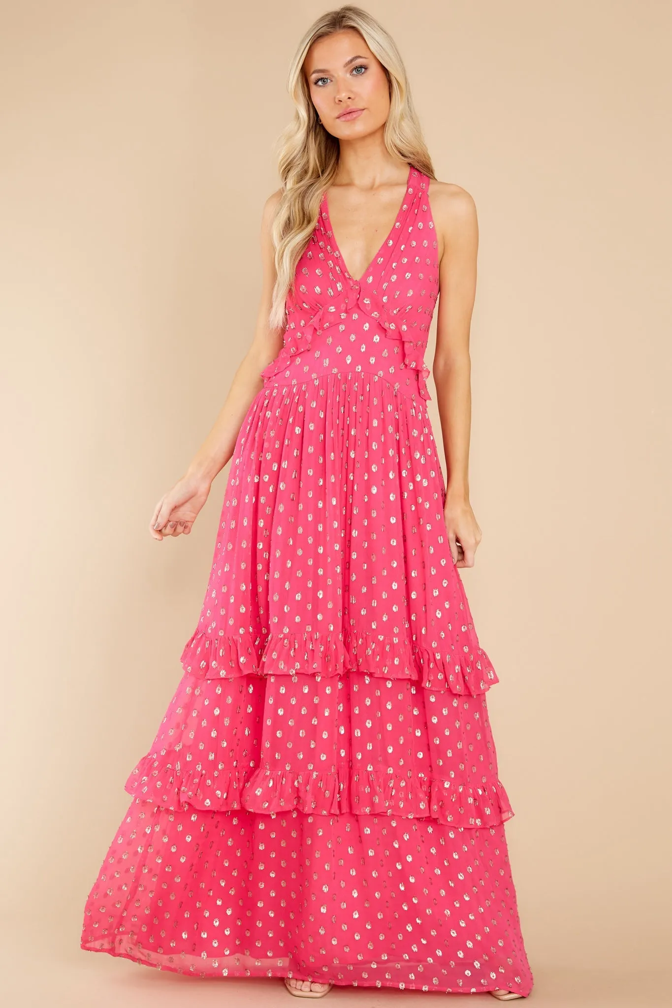 Feelings Of Love Magenta Maxi Dress