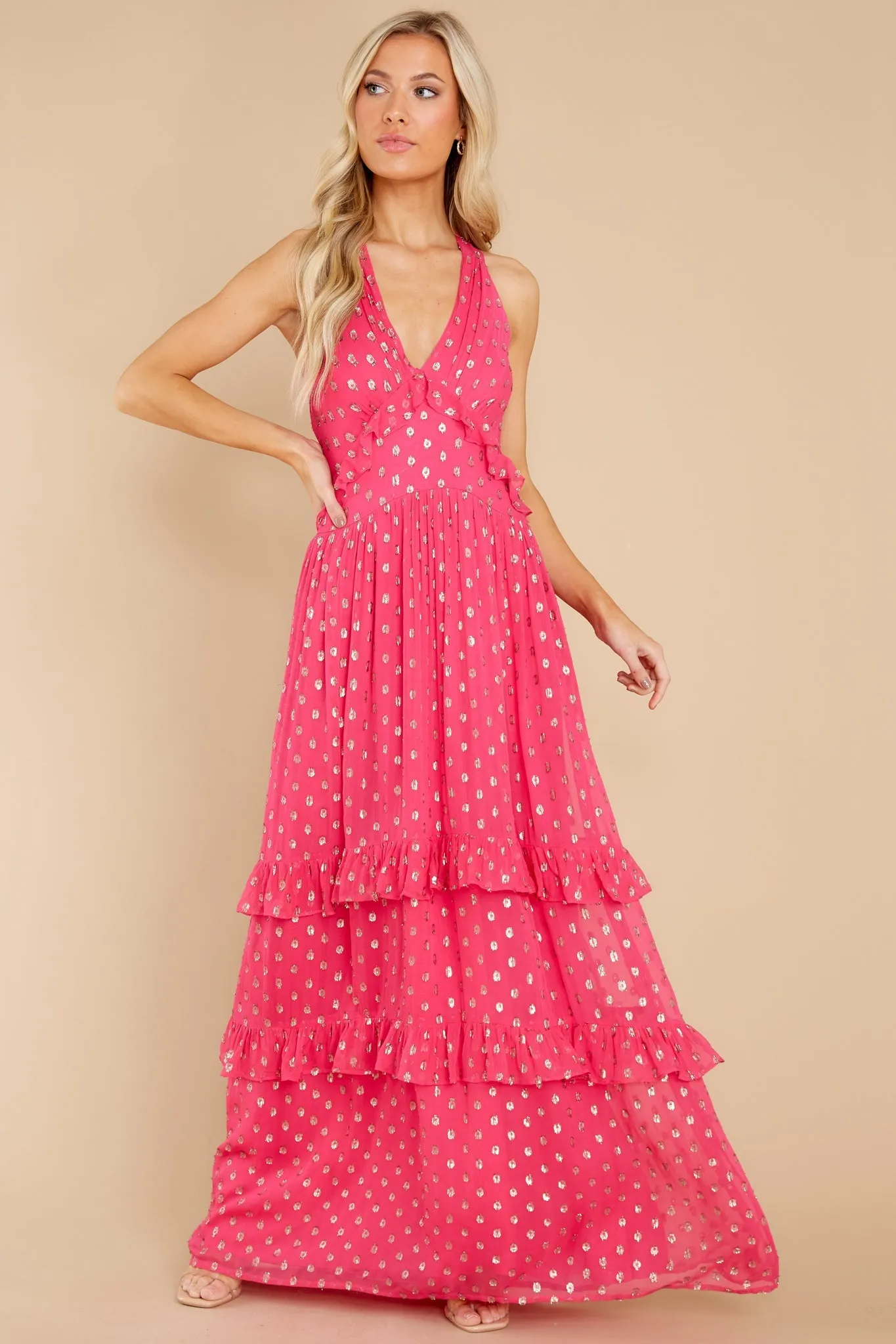 Feelings Of Love Magenta Maxi Dress