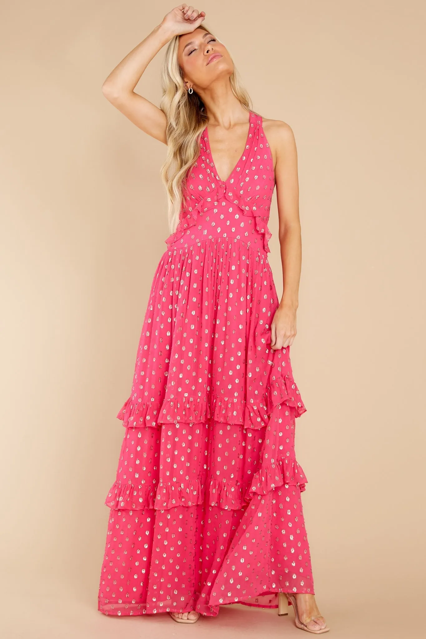 Feelings Of Love Magenta Maxi Dress