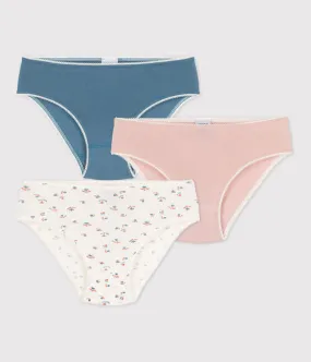 Floral Cotton and Elastane Underwear - 3-Pack