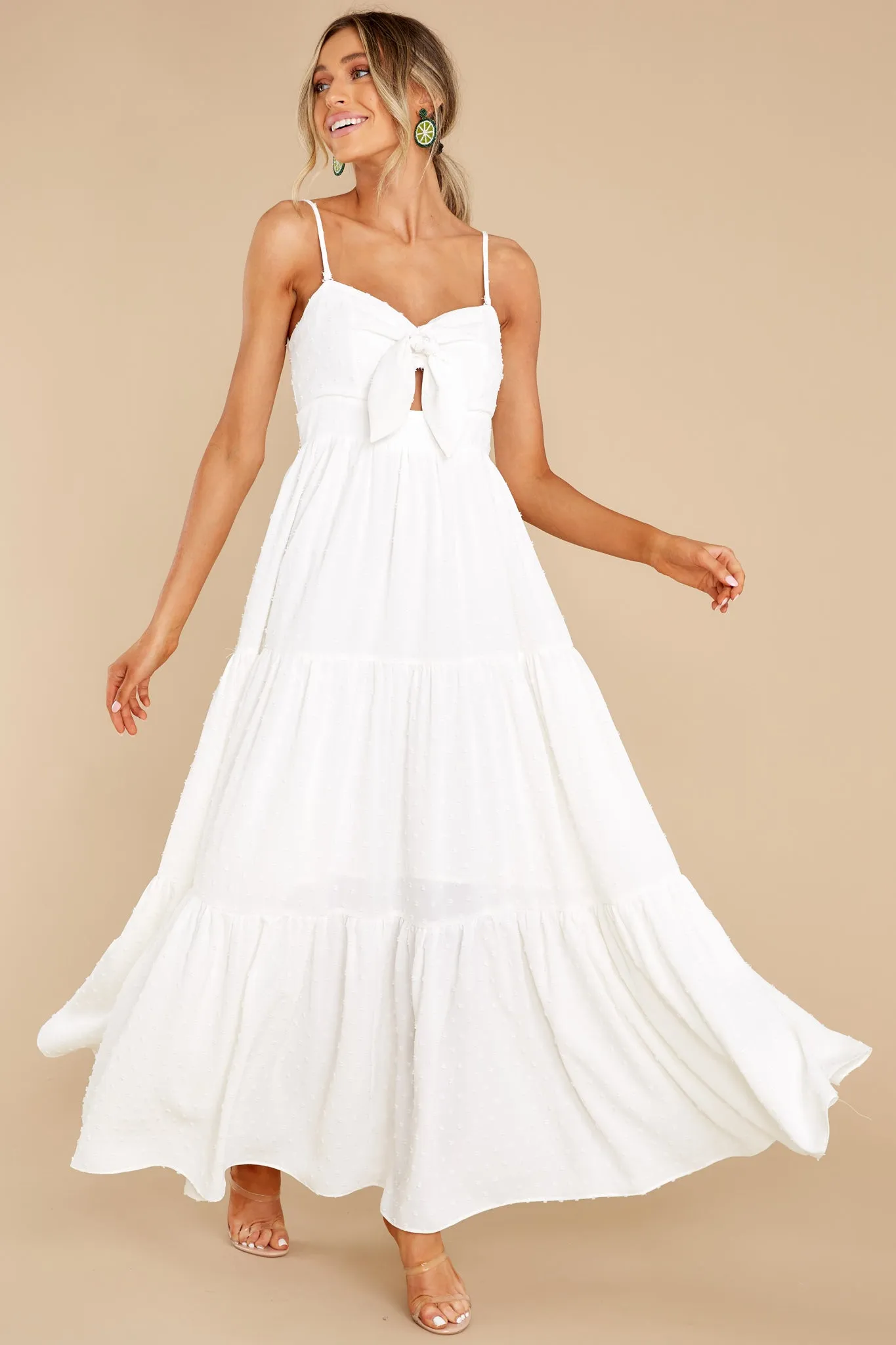 Flow With The Breeze White Maxi Dress