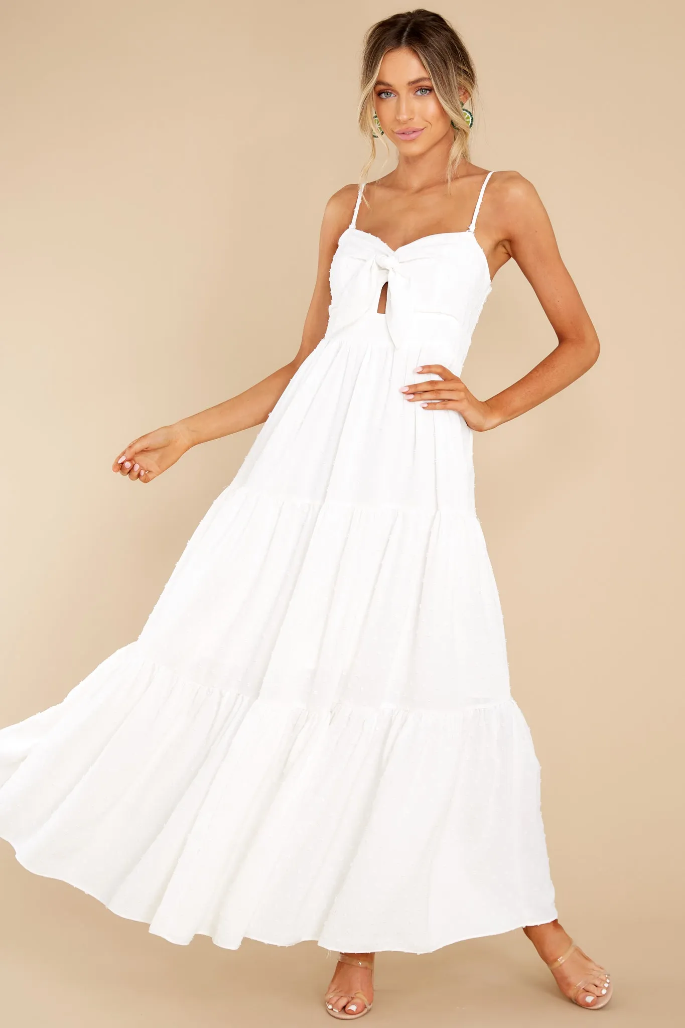 Flow With The Breeze White Maxi Dress