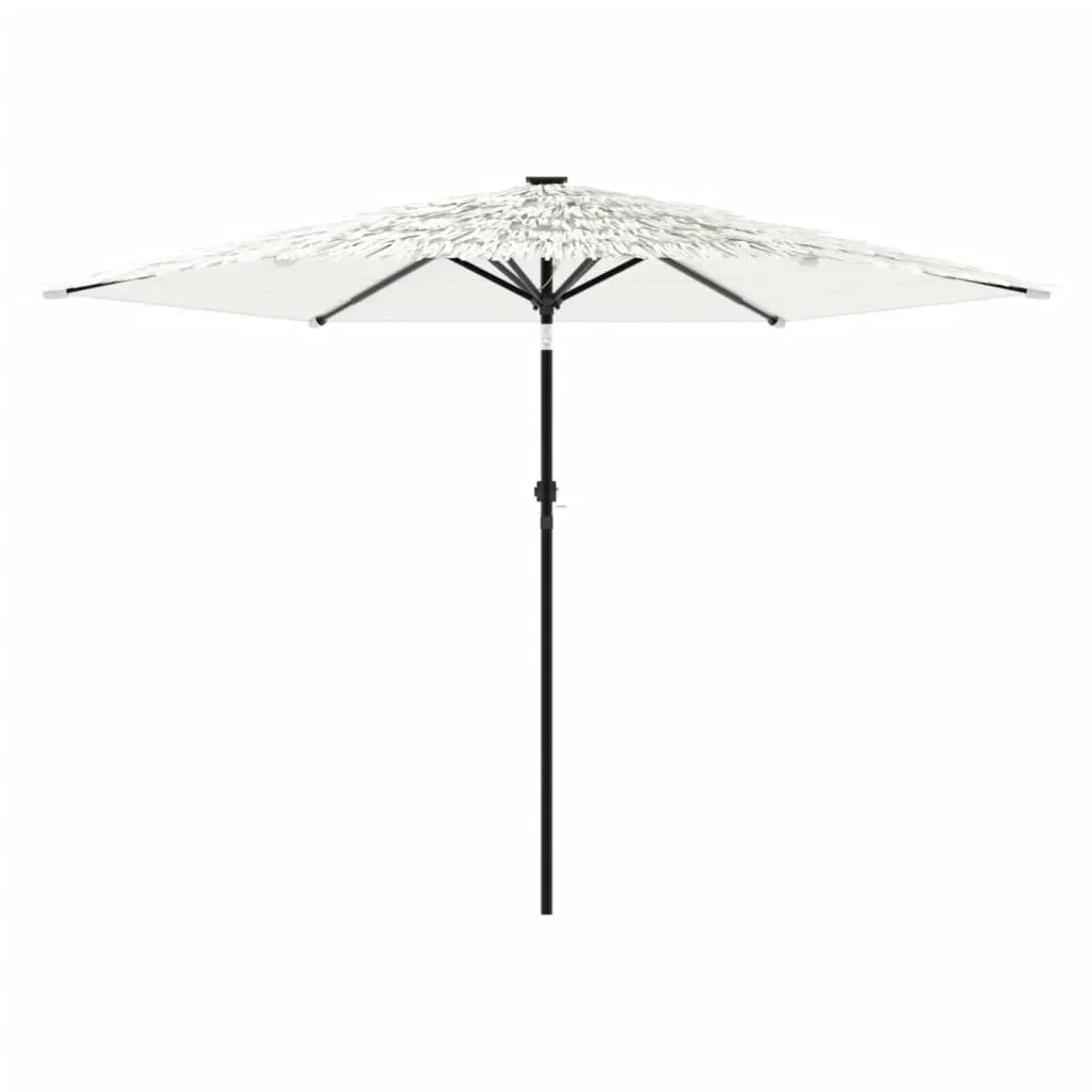 Garden Parasol with Steel Pole White 288x288x225 cm