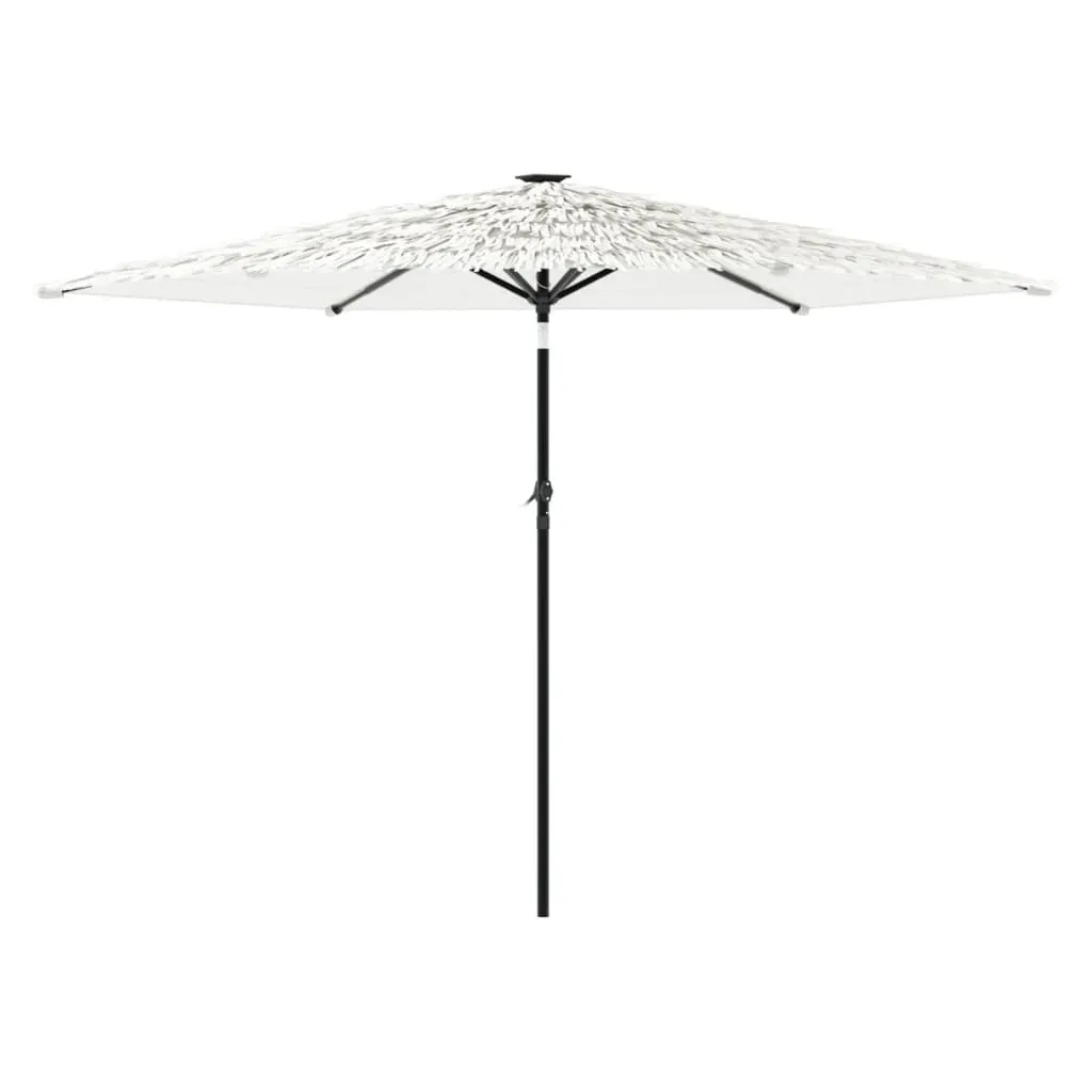 Garden Parasol with Steel Pole White 288x288x225 cm