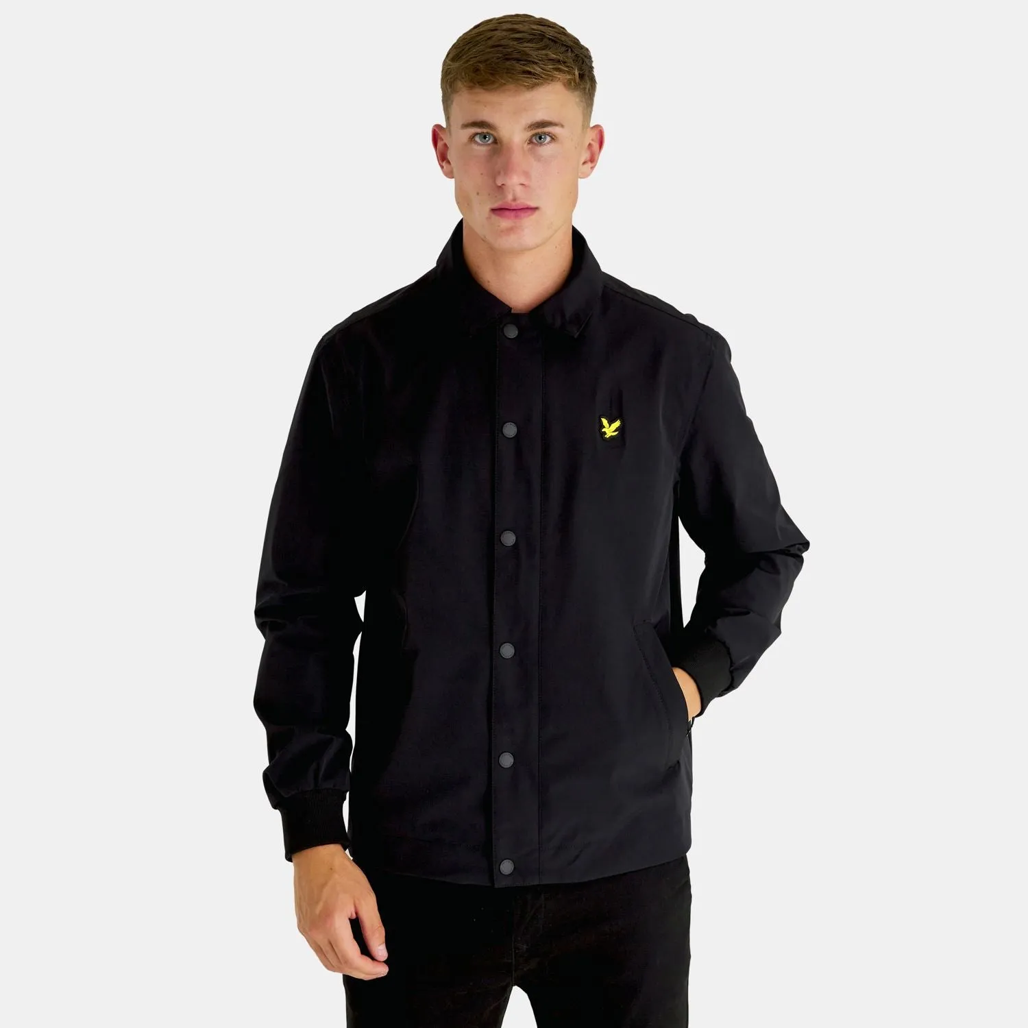 Golf Coach Collared Lightweight Shacket Jet Black - AW23