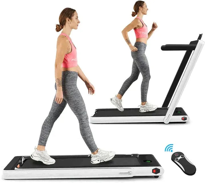 Goplus 2 in 1 Folding Treadmill, 2.25HP Superfit Under Desk for Walking Jogging at Home Office