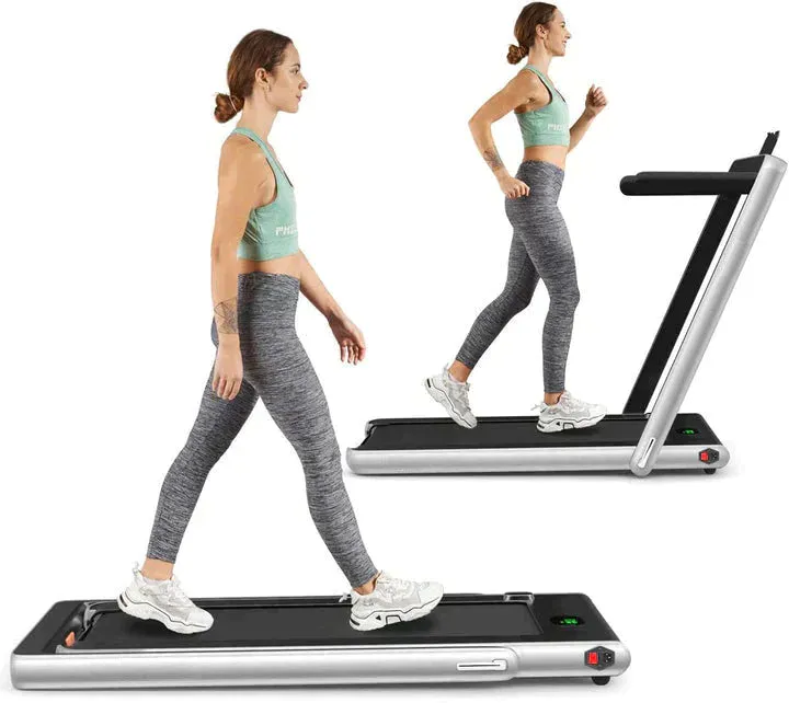 Goplus 2 in 1 Folding Treadmill, 2.25HP Superfit Under Desk for Walking Jogging at Home Office