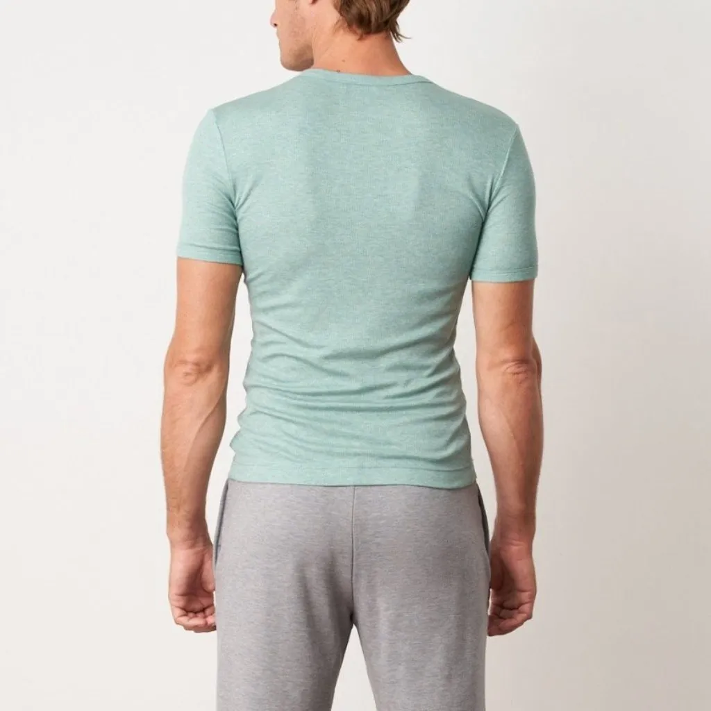 Green TENCEL™ Lyocell V Neck Tee (Made in Japan)