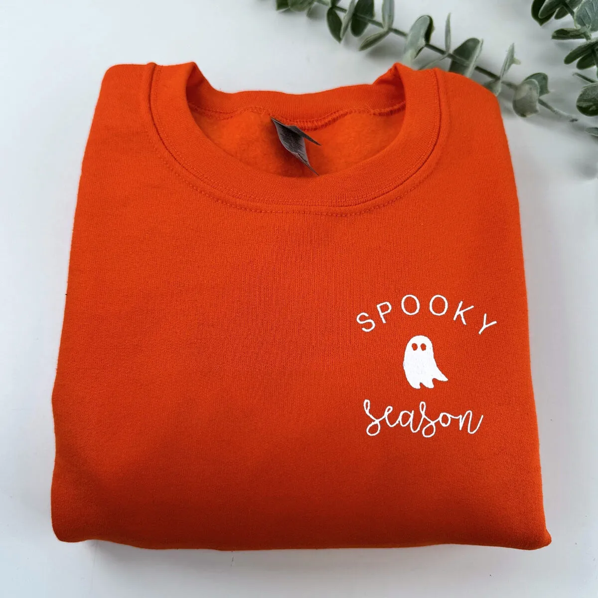 Halloween Sweater Fall Crewneck, Spooky Season Sweatshirt, Hoodie Embroidered