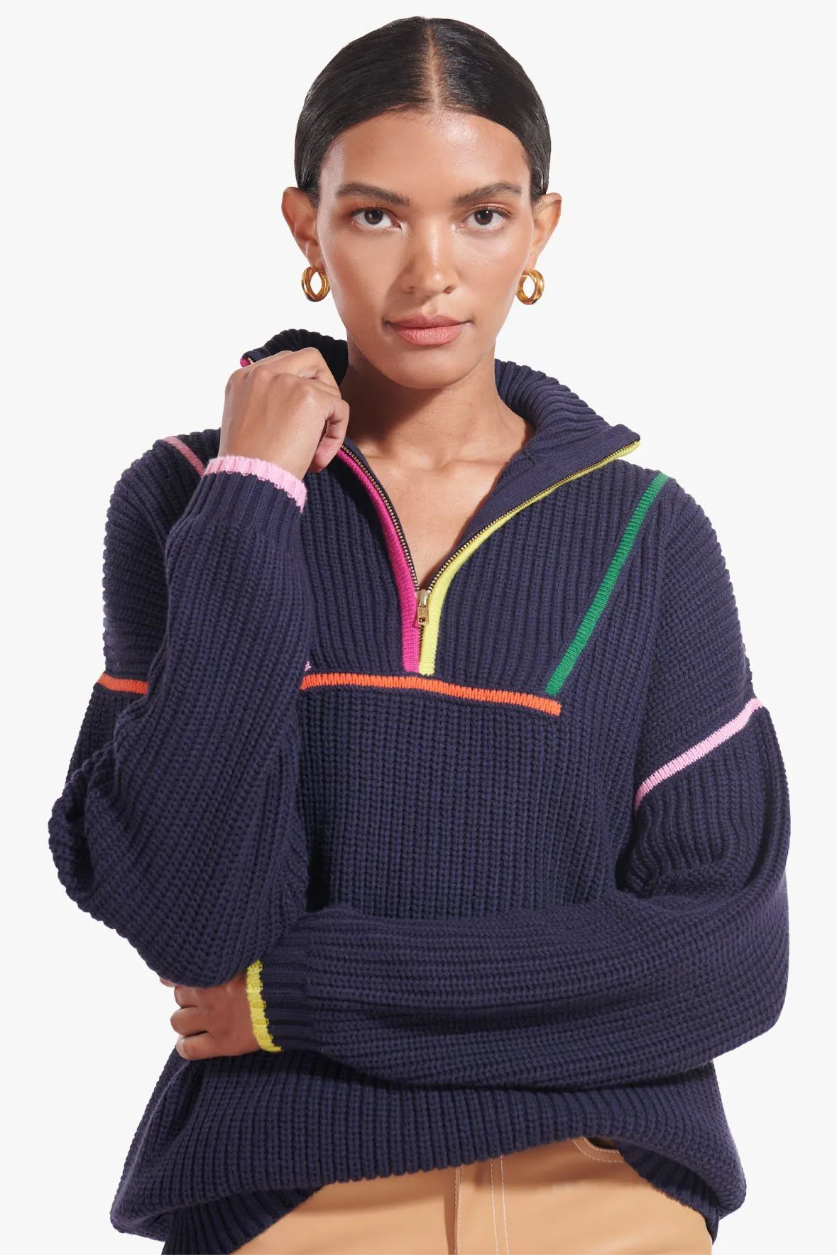 HAMPTON SWEATER | NAVY MULTI