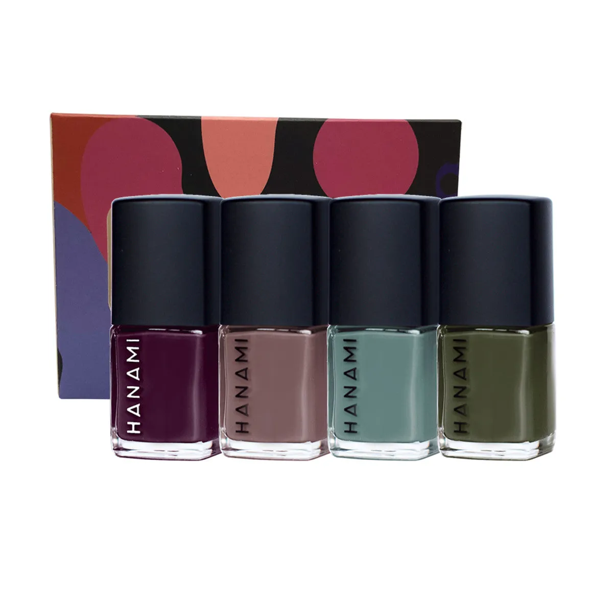 Hanami Nail Polish Collection Solstice 9ml x 4 Pack (Sherry, Stormy Weather, Still & The Moss)