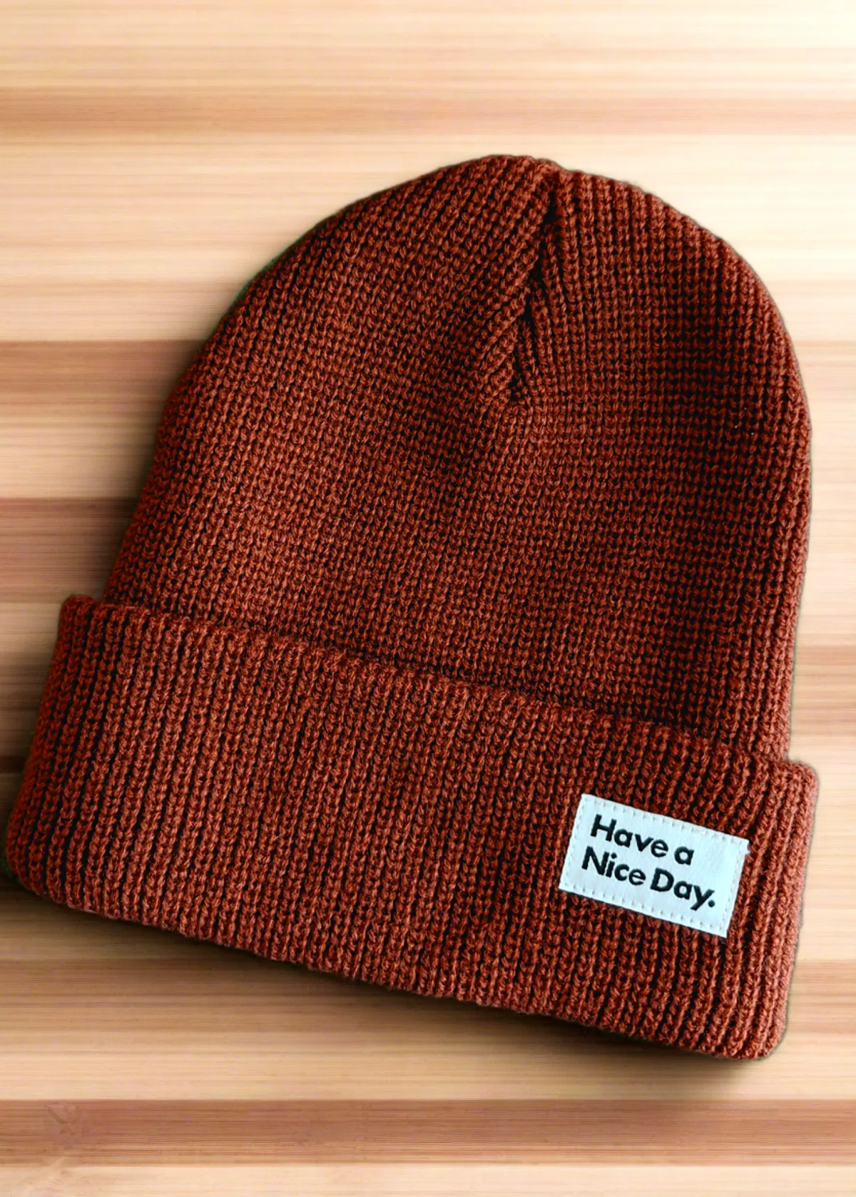 Have a Nice Day Knit Beanie