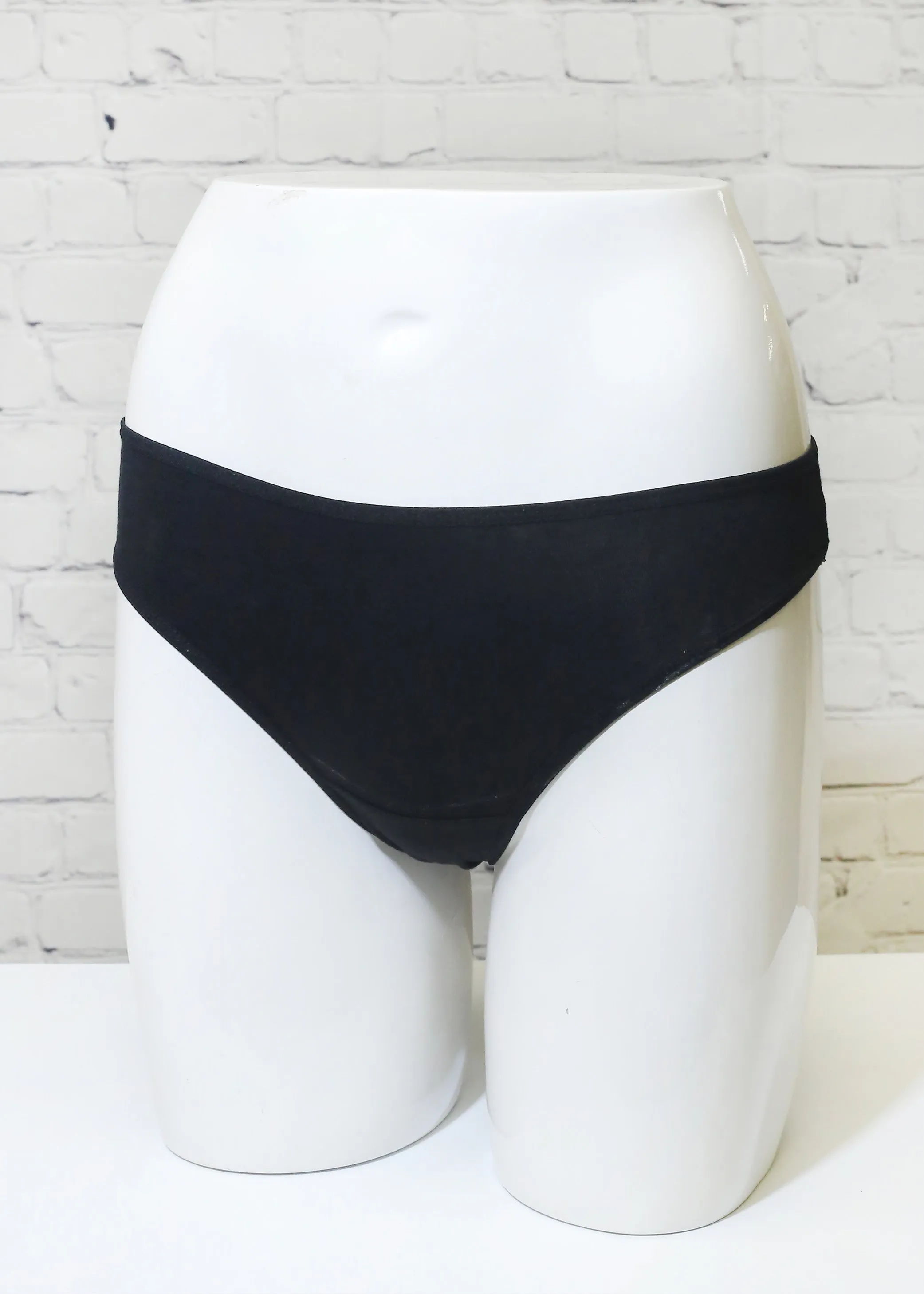 Her. Cotton Stretch Bikini - Black