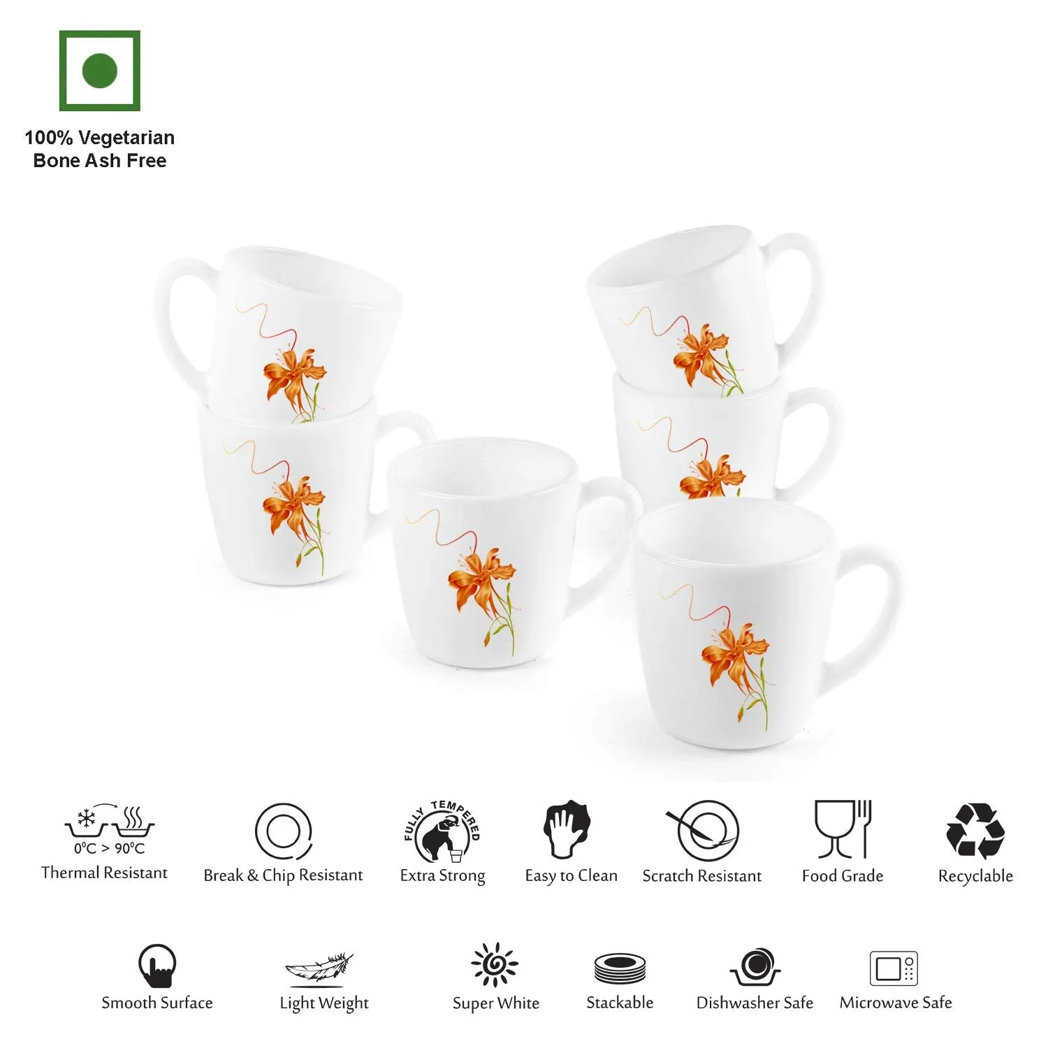 Imperial Crazy Dots Ricca Mugs, 6 Pieces