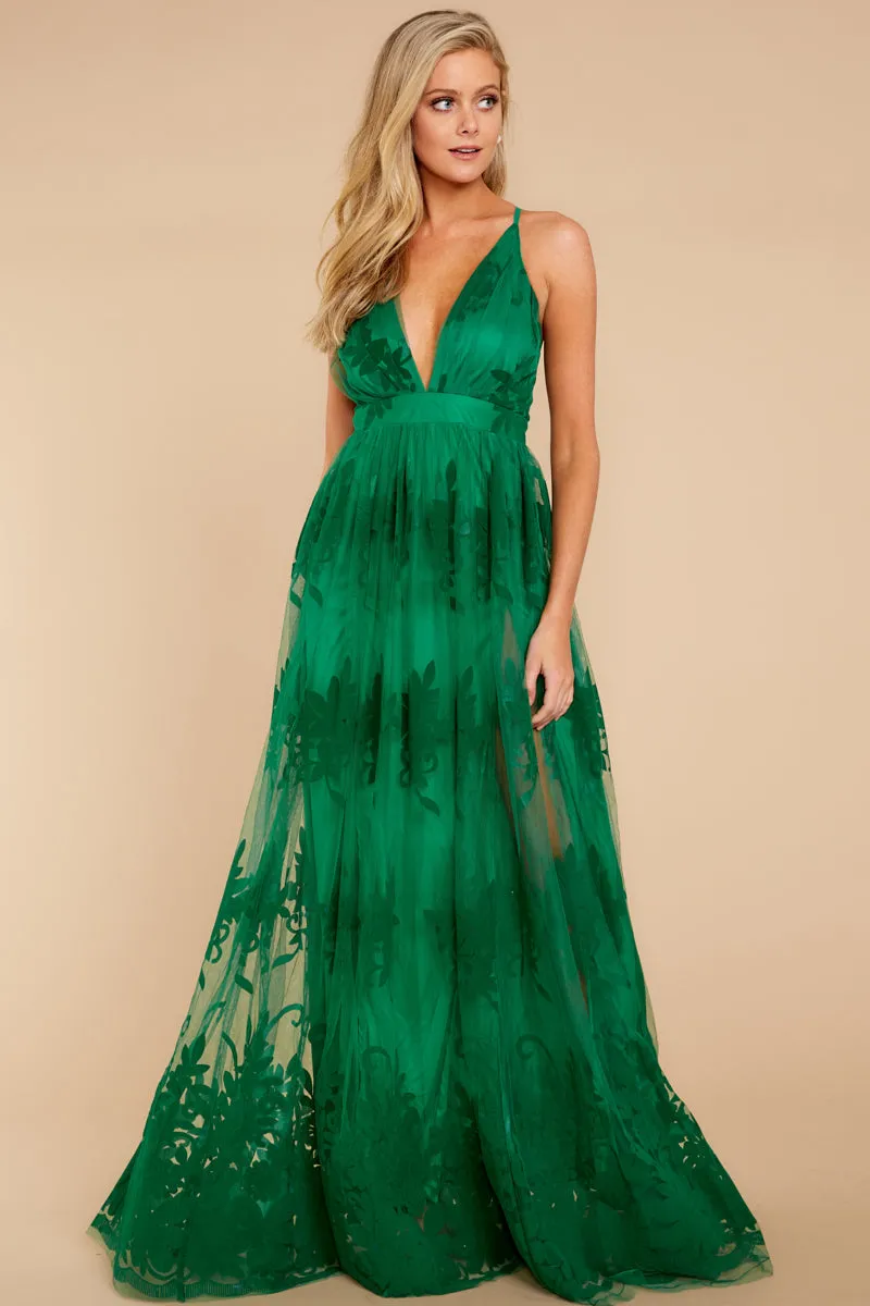 In Any Event Green Maxi Dress