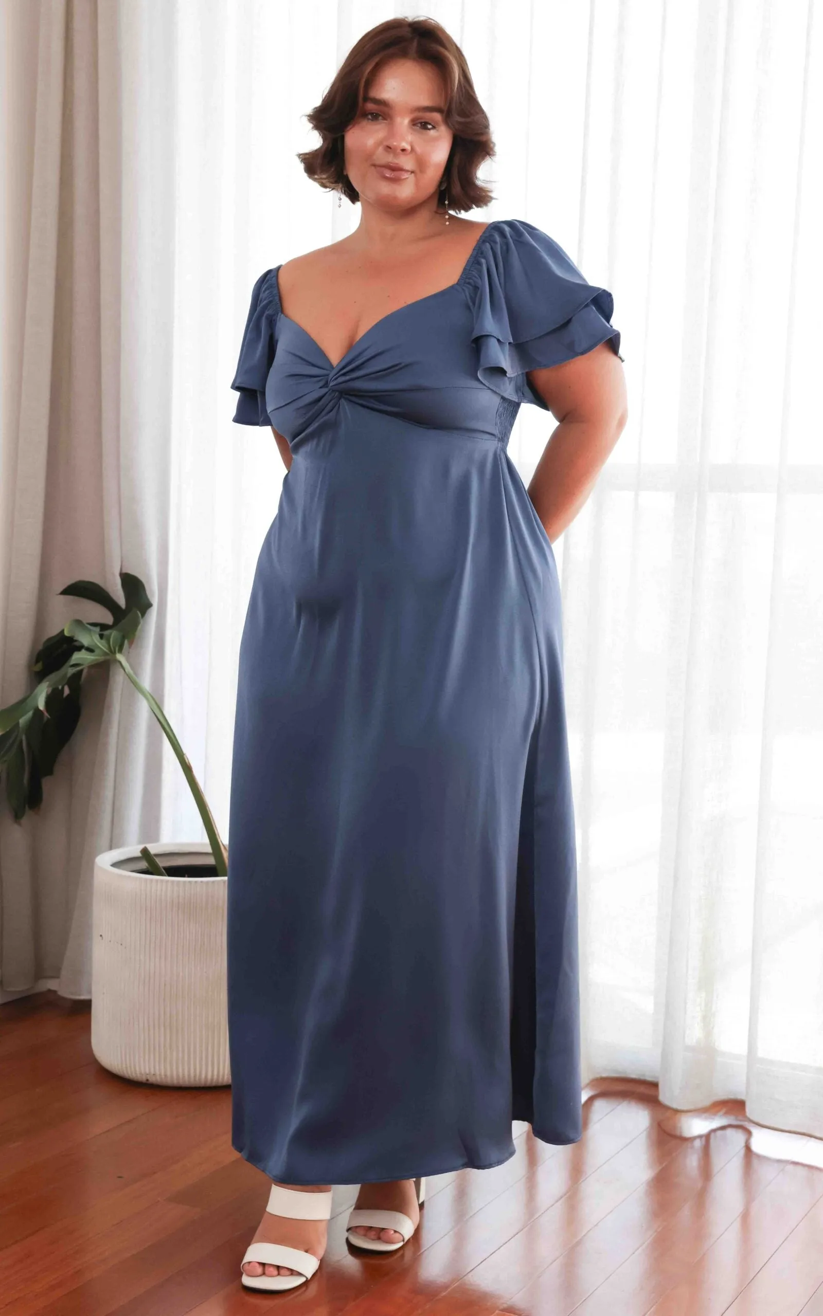 In The Sky Maxi Dress - Riverside Blue