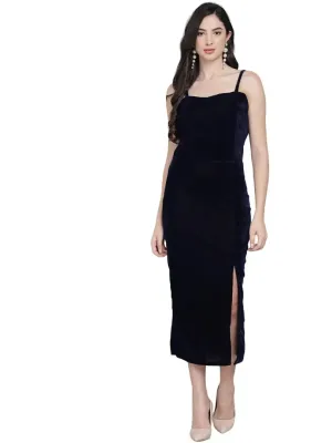 INFITROB Stylish and Chic Velvet Sleeveless A-Line Dress for Any Occasion - Flattering Cut and Premium Fabric for a Comfortable and Elegant Look 01