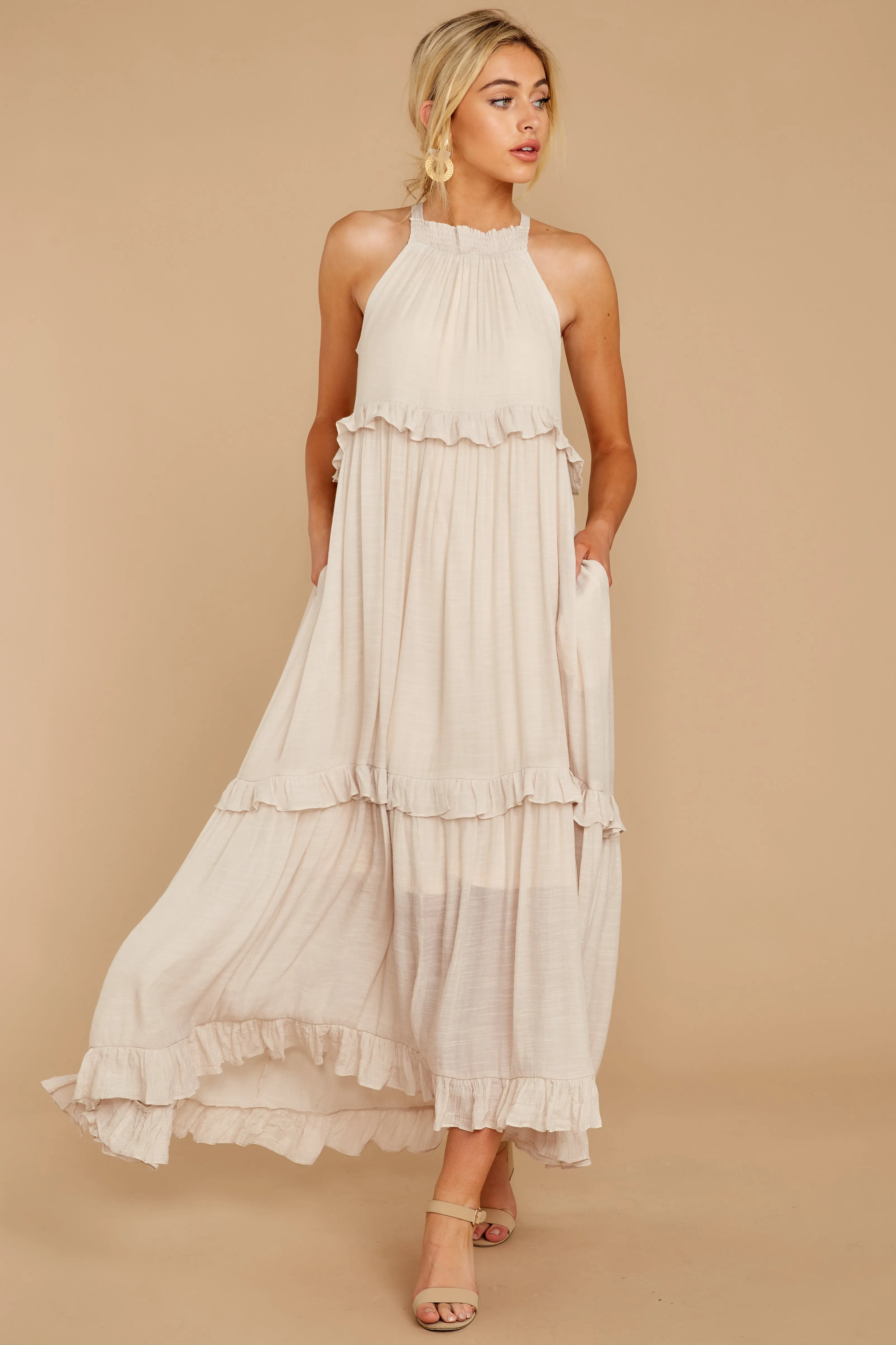 Inspire Chic Sand Maxi Dress