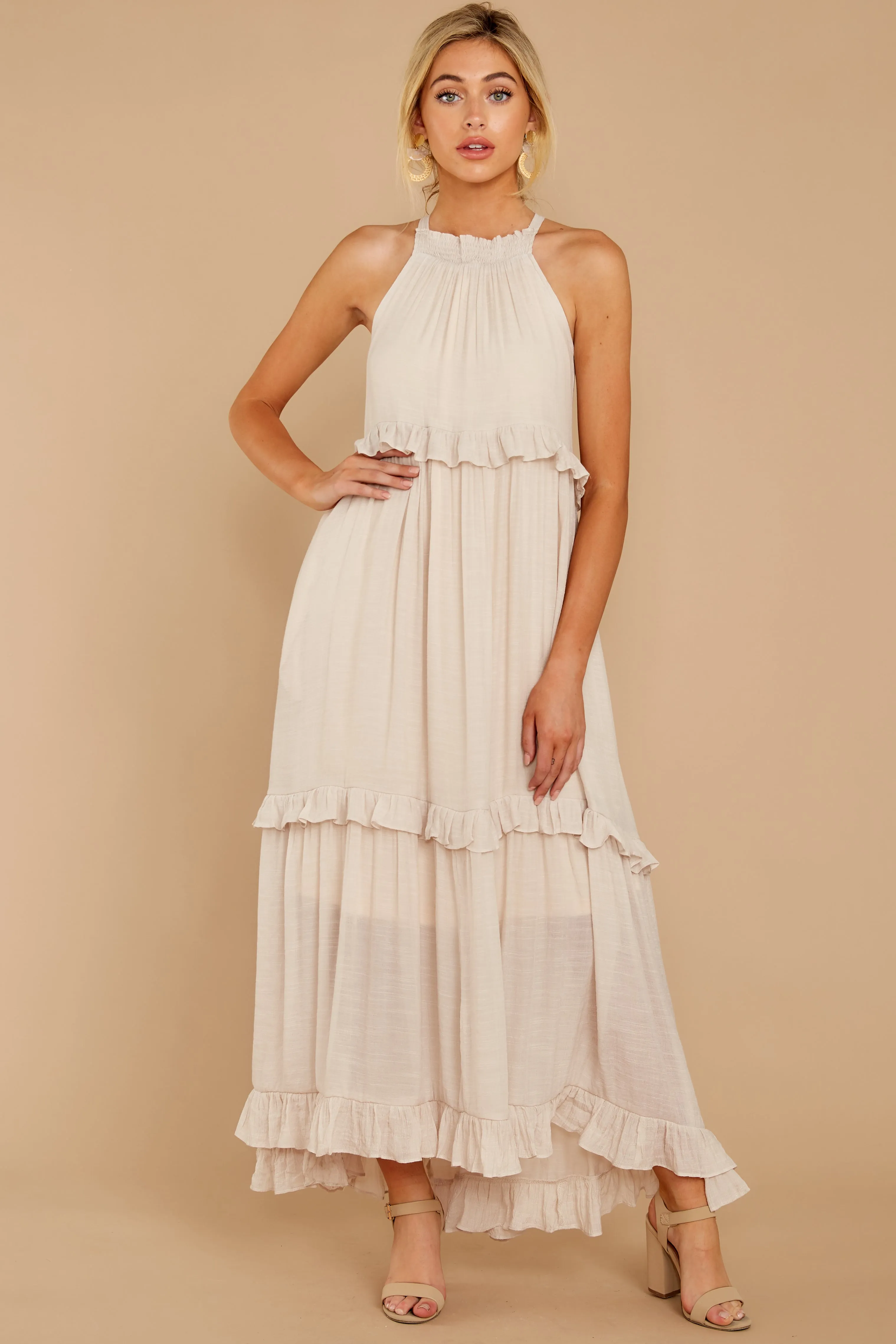 Inspire Chic Sand Maxi Dress