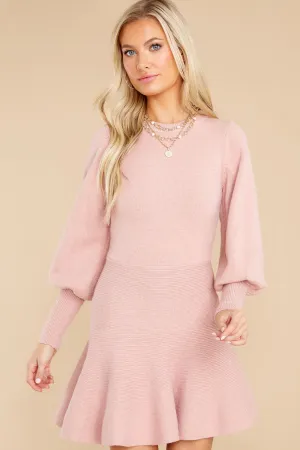 Into You Blush Pink Sweater Dress