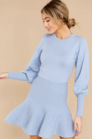 Into You Dusty Blue Sweater Dress