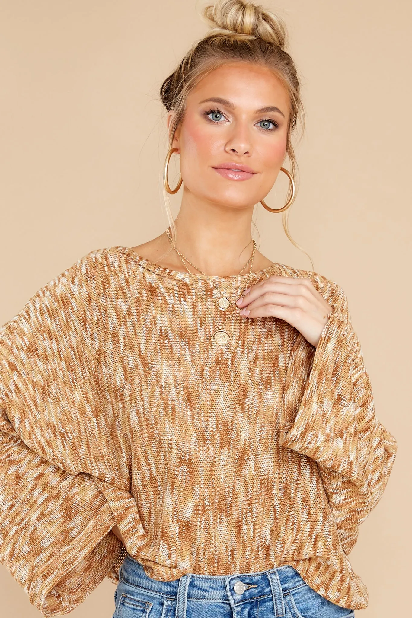 Irresistible Smile Brown Multi Sweater