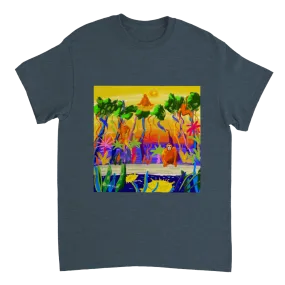 John Dyer Unisex Cornwall Art T-Shirt. Orangutan Rainforest Sunset. Borneo Art Gallery